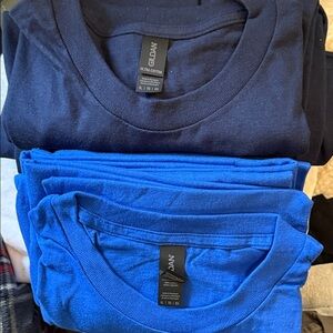 Gildan T-Shirts in Navy and Royal Blue - Pack of Four